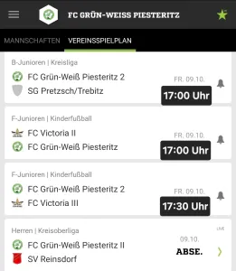 Unsere Teams am Freitag im Einsatz
